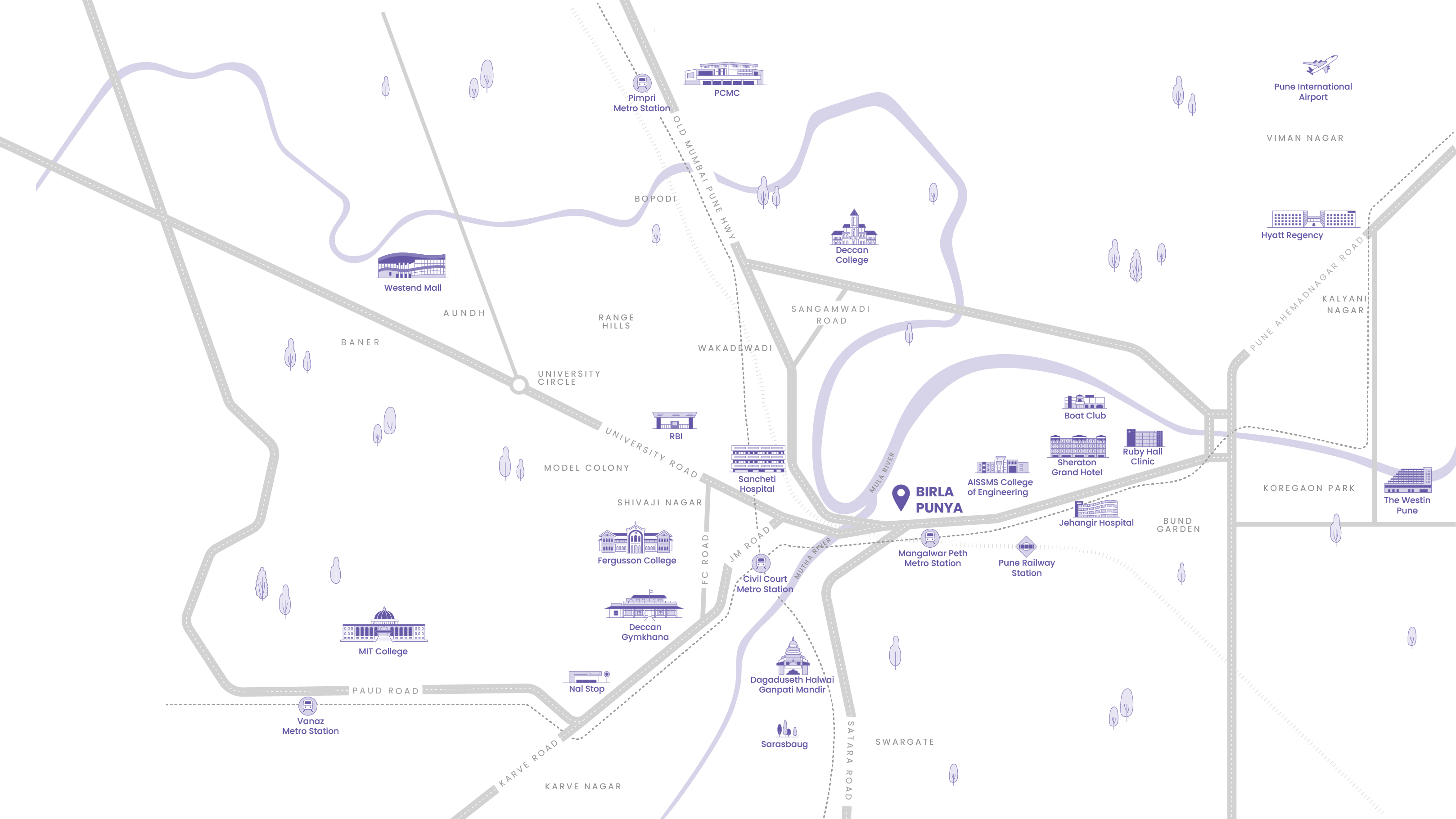 Birla Punya Location Map